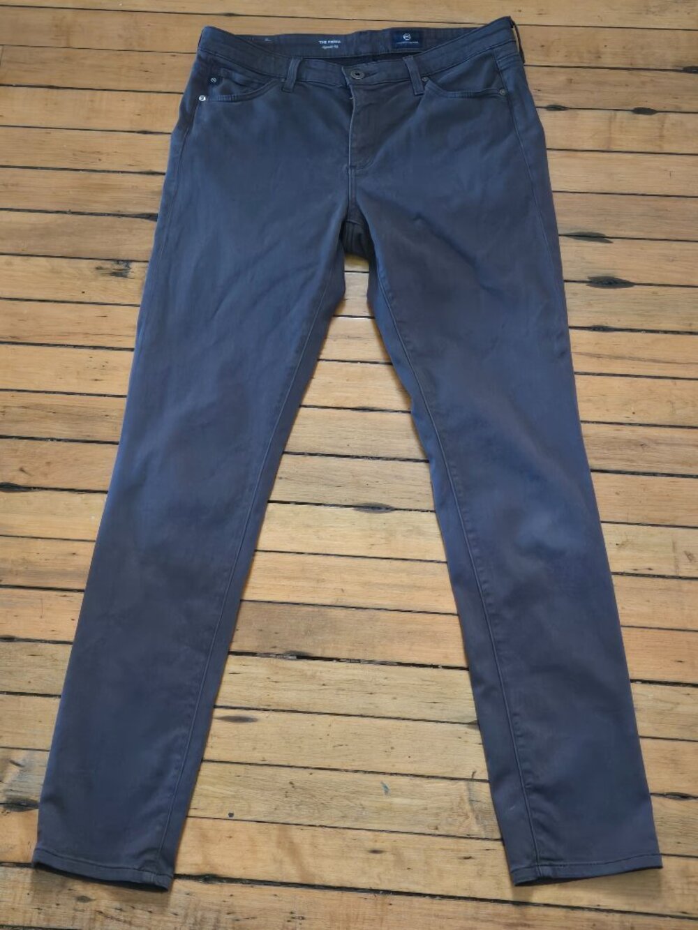 Adriano Goldschmied Prima Cigarette Leg Stretch Jeans Smokey Gray, Size 28R